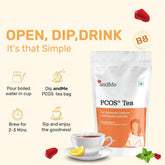 AndMe PCOS PCOD Spearmint Tea bags for Period pain-15N| AndMe-Smart Green Plant Based Iron Capsules 60N Combo